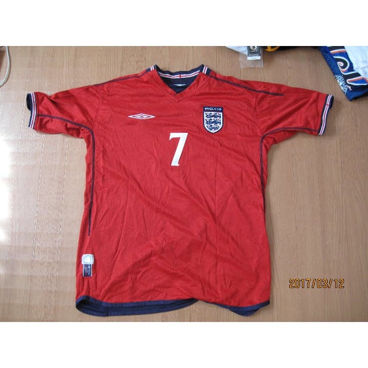 元 イングランド代表 デビッド・ベッカム選手 アウェイユニフォーム