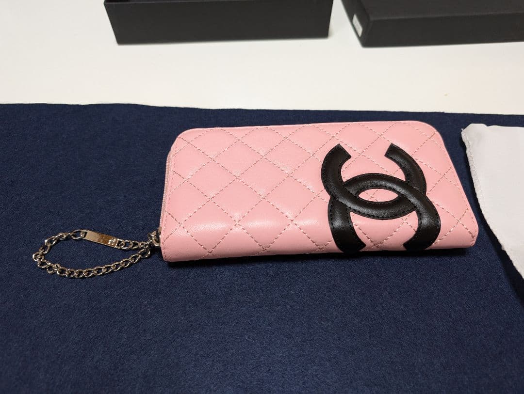 CHANEL ピンク系 長財布 認証カード付き - cataloguedislab.com