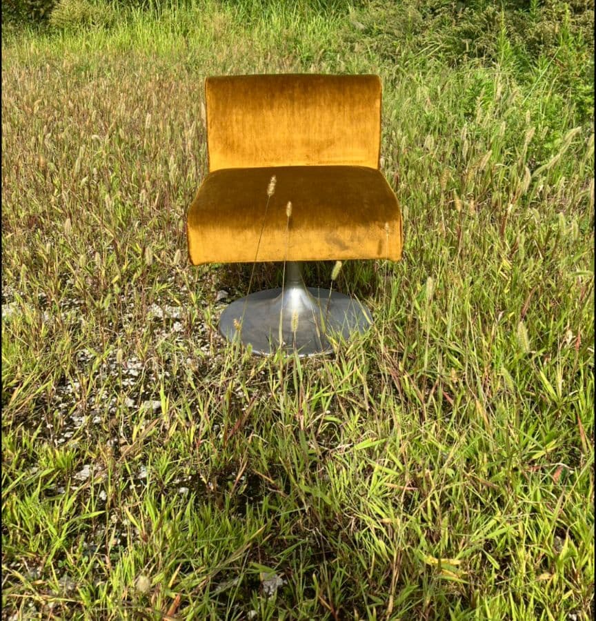 昭和レトロ モケット 1人掛け チェア②ソファ ベルベット ポップ