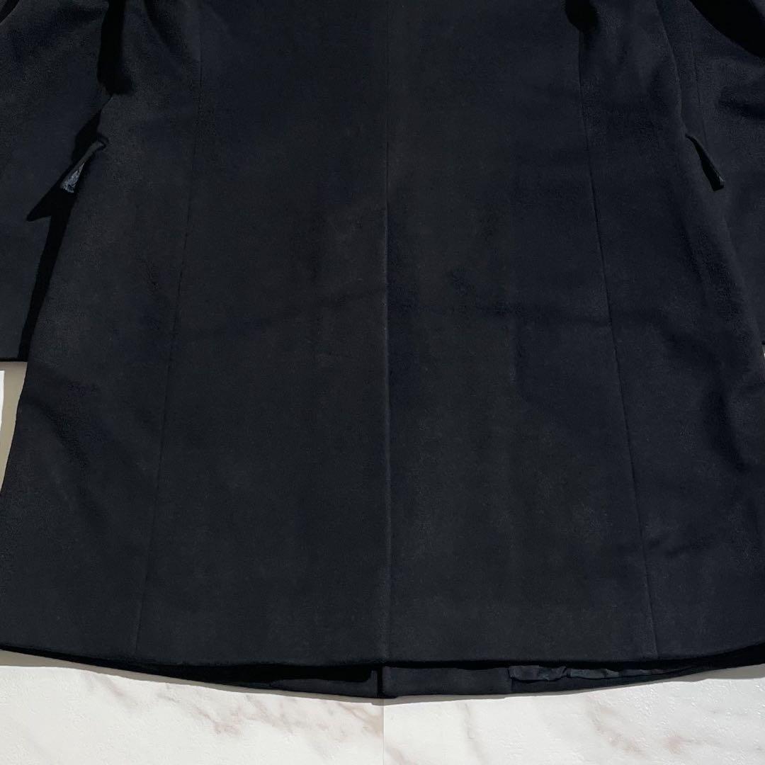 美品 グッチ チェスターコート 裏地GG柄 48 Lサイズ ブラック 【135】