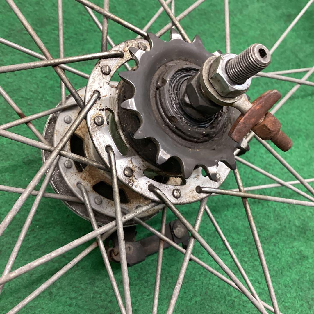 ステンレスリム　後輪　26x1-3/8 タイヤ付　内装3段　２６インチ　リア