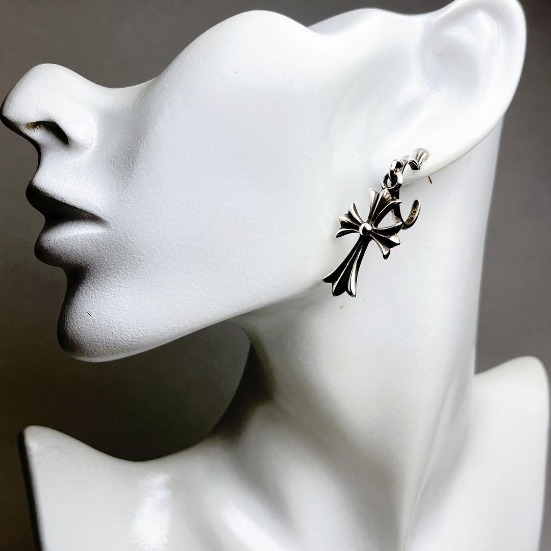 クロムハーツ　タイニーCHクロス　チャーム　フープ　ピアス　925 14K