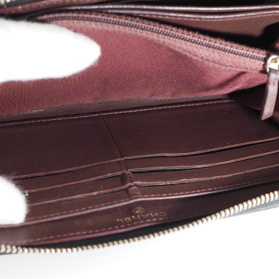 【美品】CHANEL　シャネル　マトラッセ　ラウンドファスナー　長財布