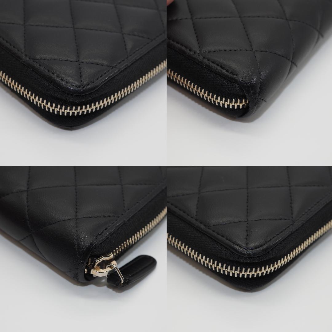 【美品】CHANEL　シャネル　マトラッセ　ラウンドファスナー　長財布
