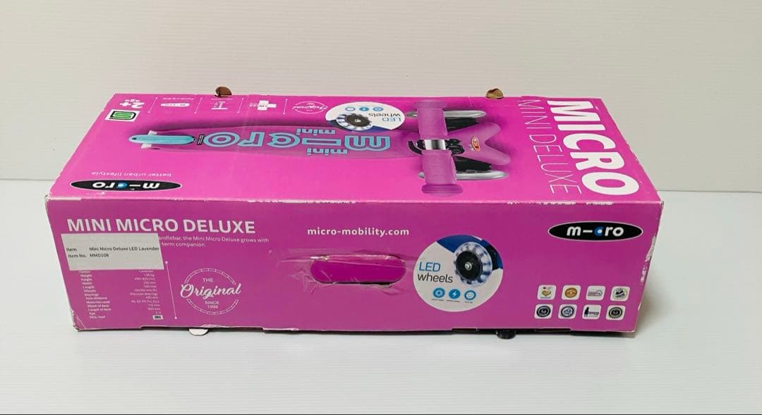 m-cro マイクロ キッズ キックボード LED ミニ マイクロ ラベンダー