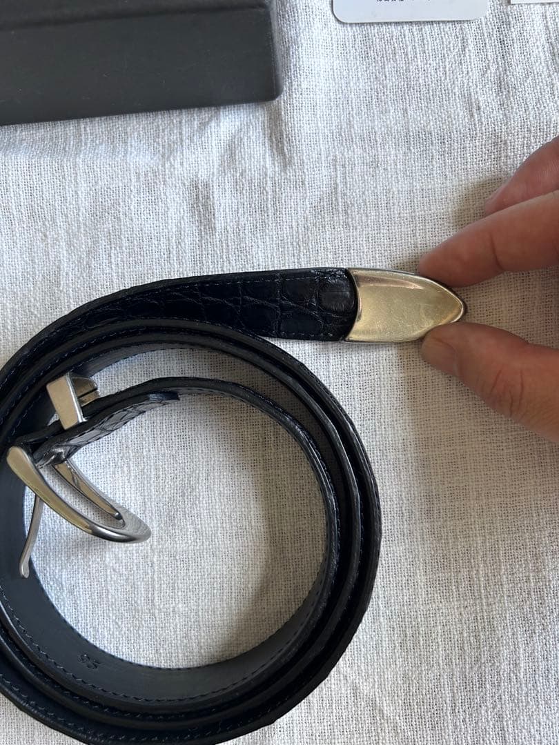 定価69,300円 THE SOLE プンターレベルト クロコダイル サイズ95