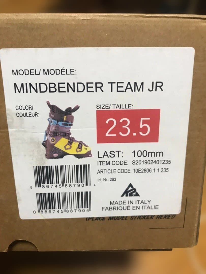 希少‼️k2マインドベンダーJR23.5ジュニア