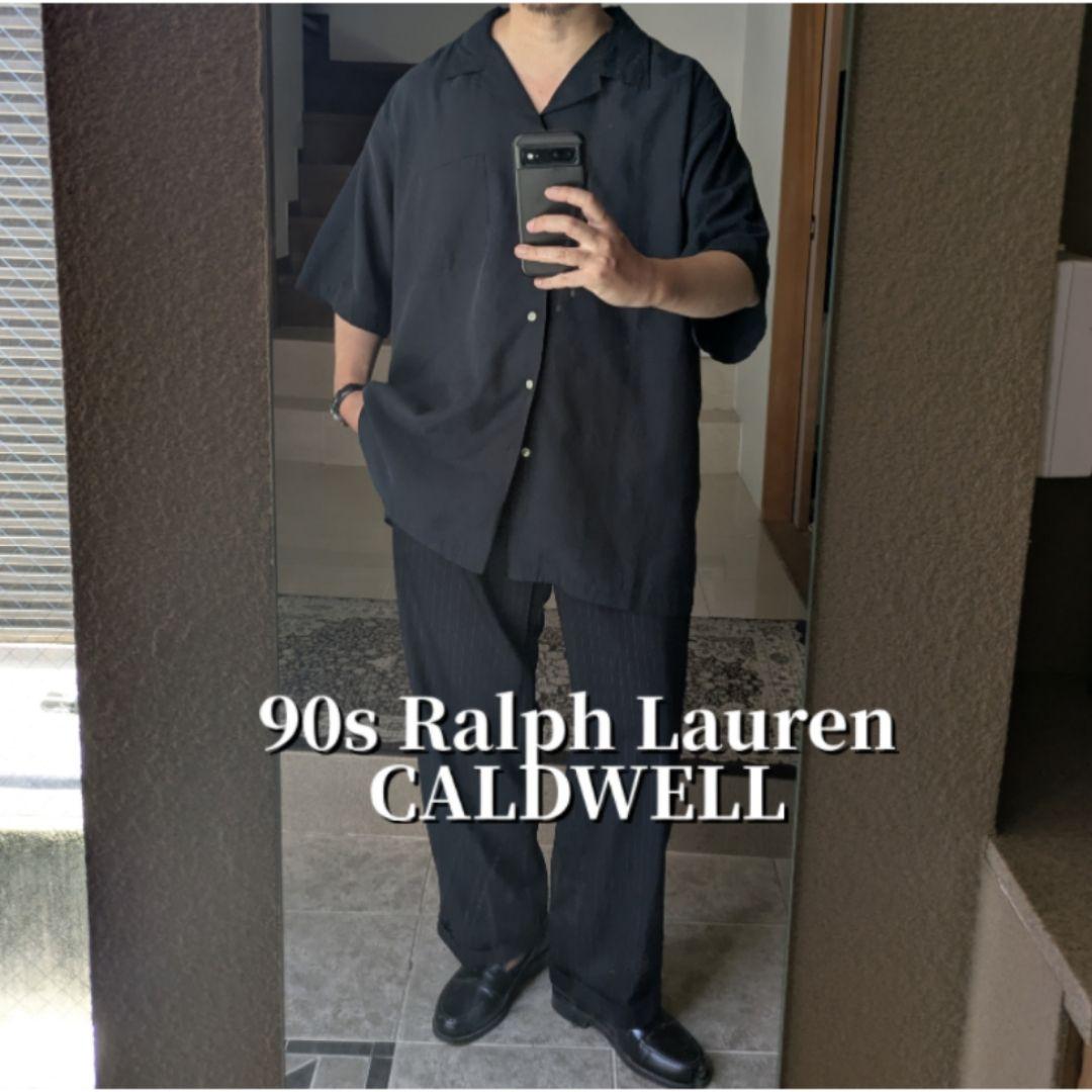 90s RalphLauren CALDWELL オープンカラーシャツ ブラック - メルカリ