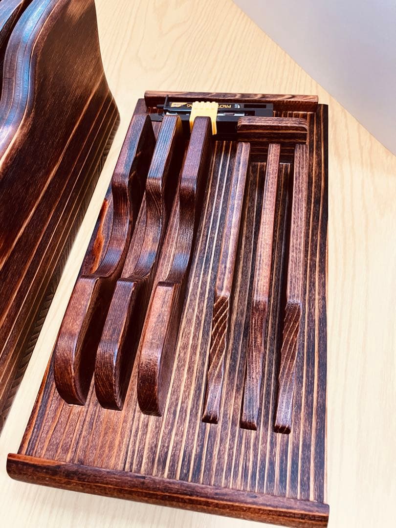 木製シザートレイ　シザートレー　シザースタンド　ハサミ皿　Aタイプ