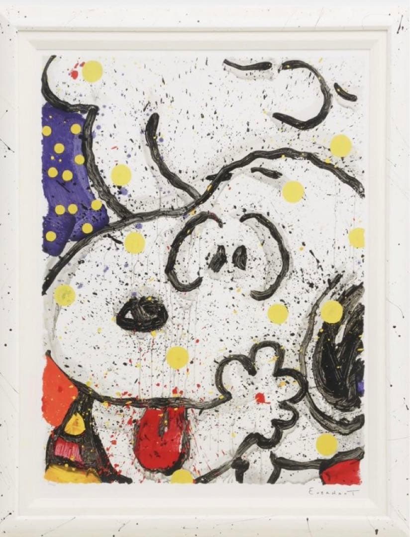 値下げ】トム・エバハート スヌーピー 紙 シルクスクリーン 大型