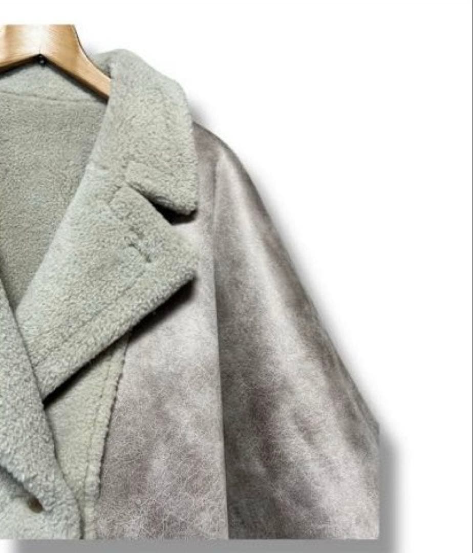 [お値下げ] AMERI アメリ リバーシブル ボア ポンチョ ケープコート