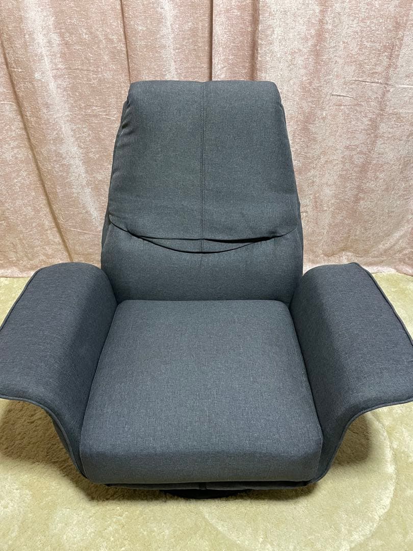 ニトリ　座面 低反発　回転座椅子　Nレスト　デニム　リクライニングチェア