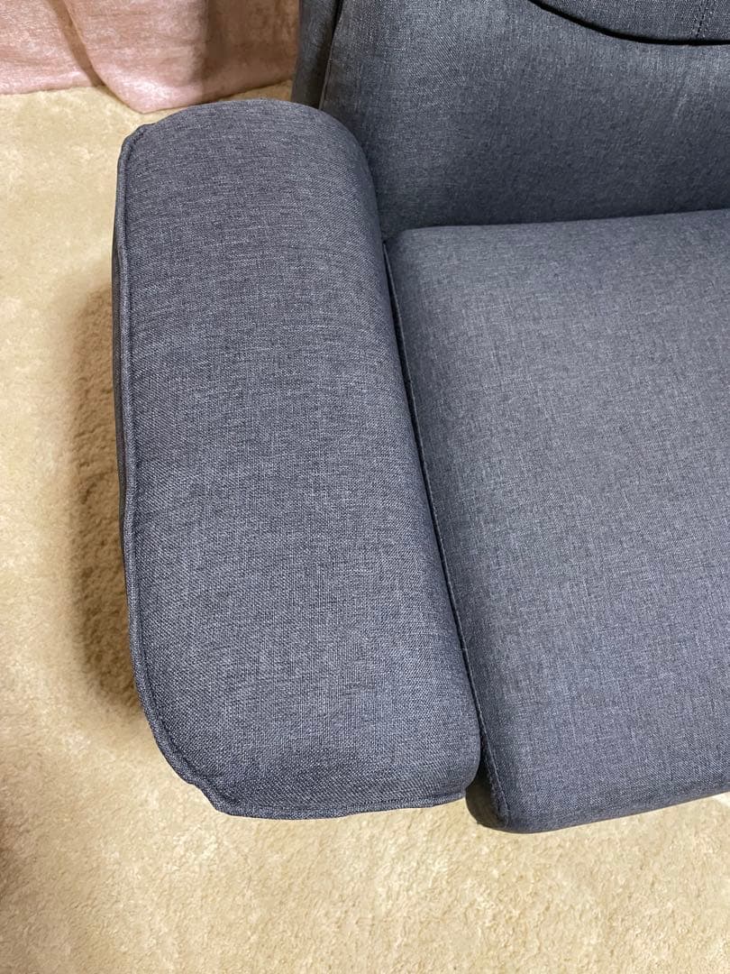 ニトリ　座面 低反発　回転座椅子　Nレスト　デニム　リクライニングチェア