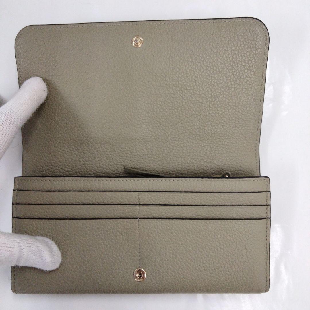 KM056 クロエ 美品 アルファベット フラップ長財布 ゴールド金具 箱