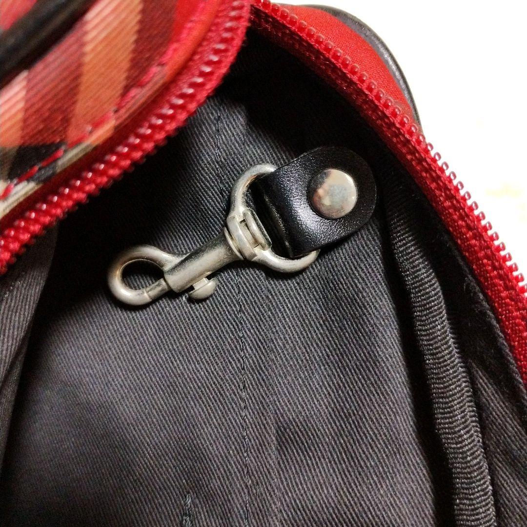 ✨️希少【バーバリーロンドン】ウエストポーチ ボディバッグ ノバチェック レッド