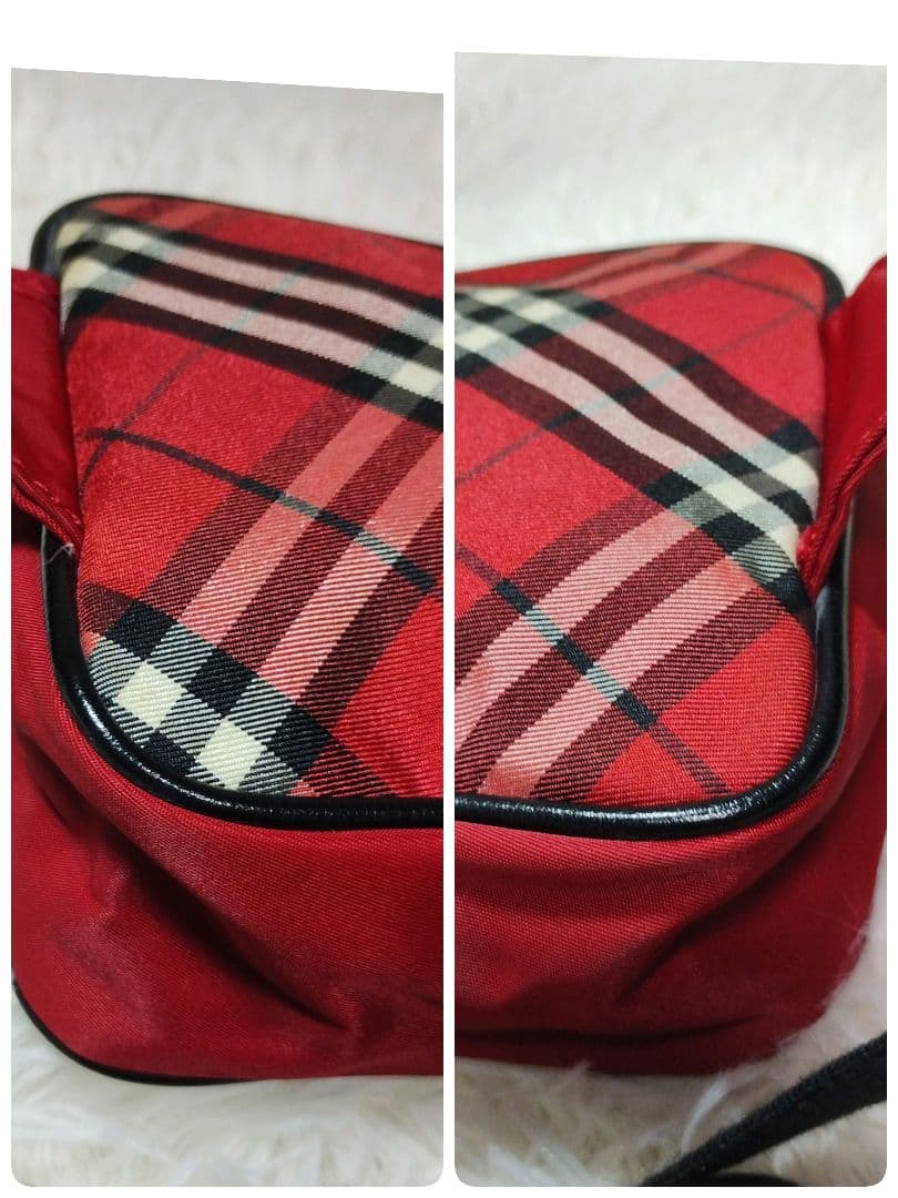 ✨️希少【バーバリーロンドン】ウエストポーチ ボディバッグ ノバチェック レッド