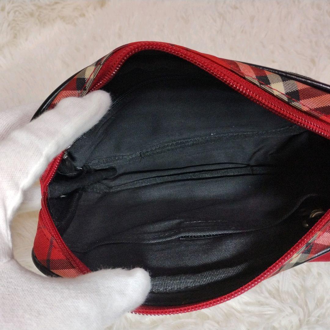 ✨️希少【バーバリーロンドン】ウエストポーチ ボディバッグ ノバチェック レッド