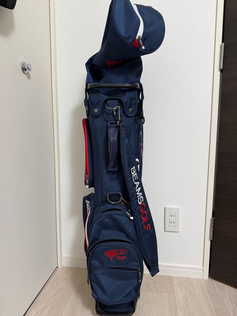 BEAMS GOLF ネイビー ゴルフバッグ
