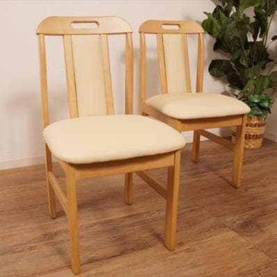 2脚セット【新品】ダイニングチェア　シンプル　ナチュラル　アウトレット