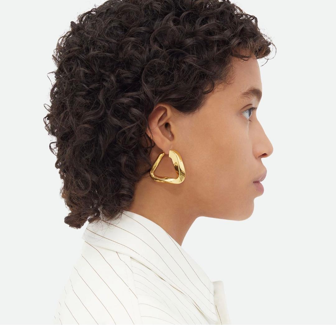 まっちゃ様専用 ボッテガ ツイスト トライアングルフープピアス ラージ