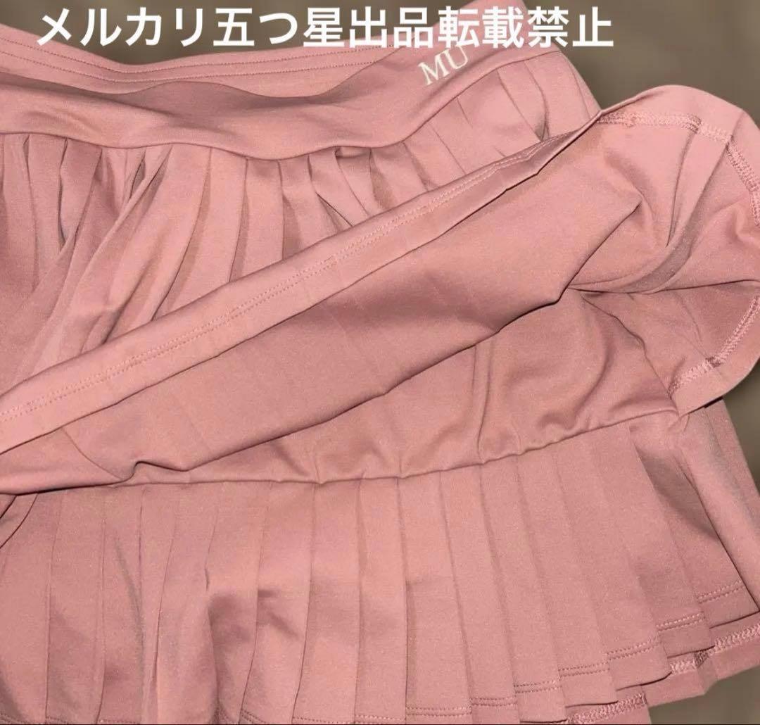 AdmiralコラボmuピンクLプリーツスカートテニスウェアスコート