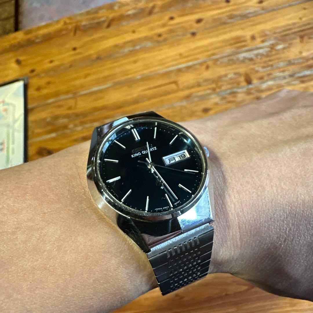 SEIKO キングクォーツ 腕時計 ブルー 稼動品 4823-8010 美品 - メルカリ