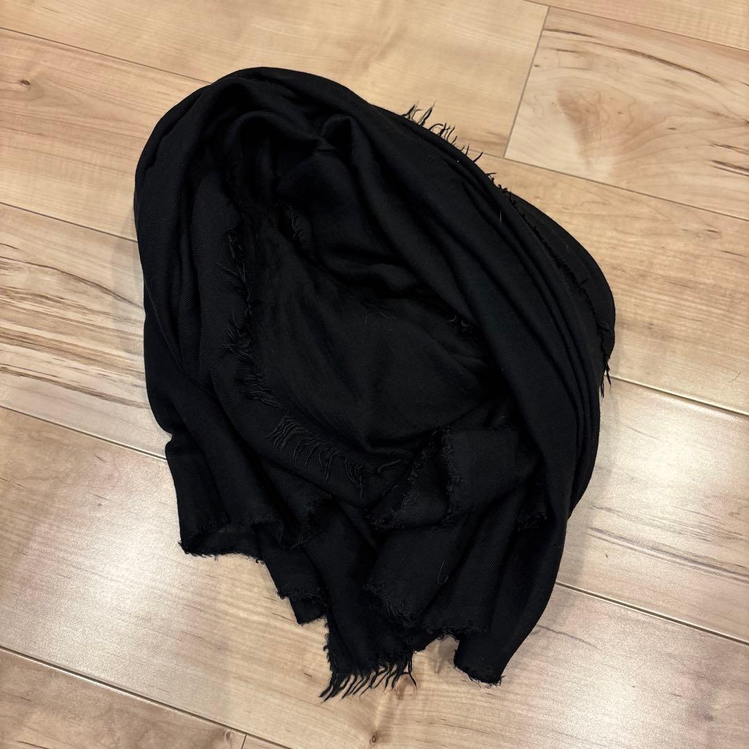 Drawer別注 ファリエロサルティ ストール 黒 ブラック 約140×190