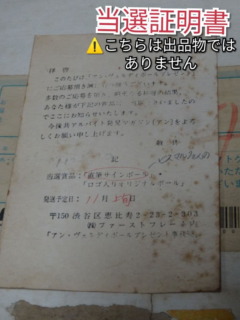 《１点もの！抽選品！貴重品》ビスマルク選手 直筆サイン入り