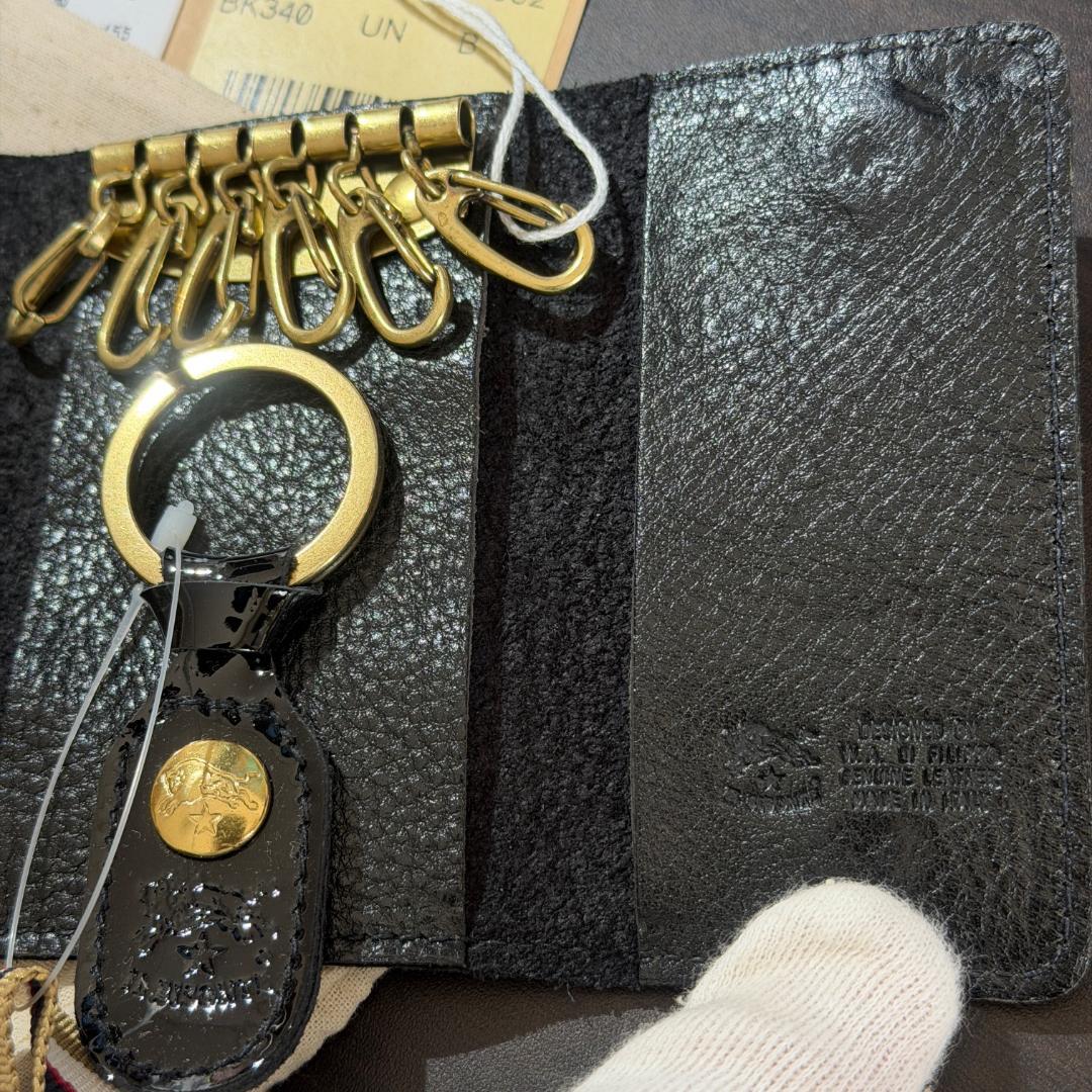 【新品未使用】イルビゾンテ キーケース ブラック 黒 エナメル