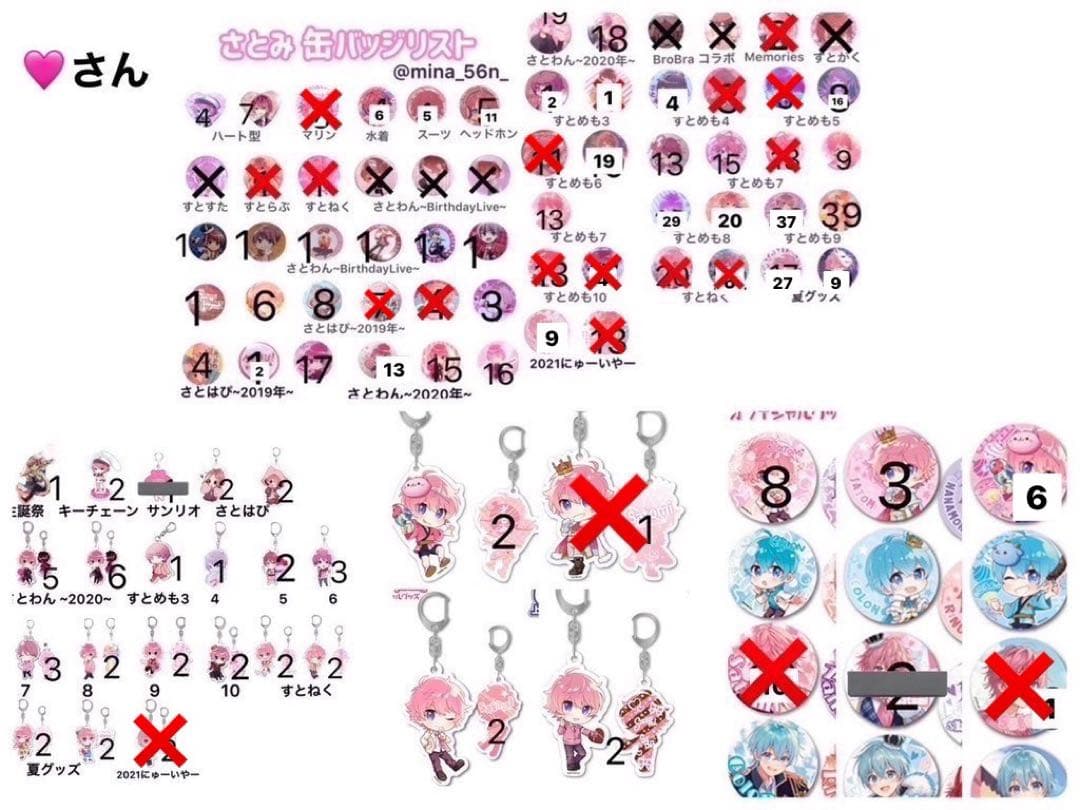 すとぷり グッズ さとみくん 缶バッジ アクキー 生誕祭 - メルカリ