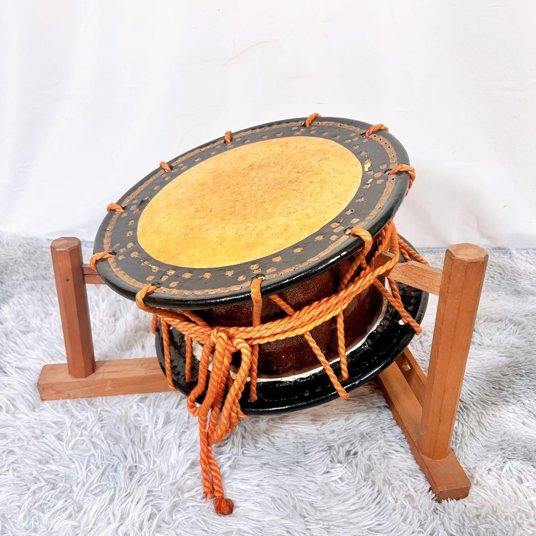 【希少】太鼓　締太鼓　和楽器　バチ　和太鼓　3点セット