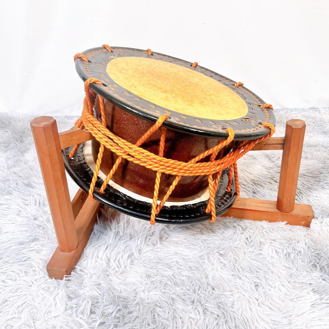【希少】太鼓　締太鼓　和楽器　バチ　和太鼓　3点セット