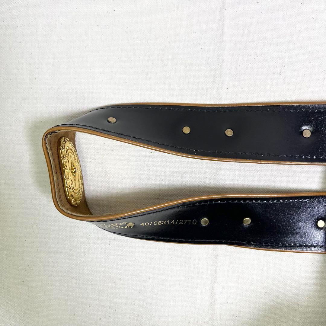 ESCADA エスカーダ スエード デザイン ベルト ブラウン