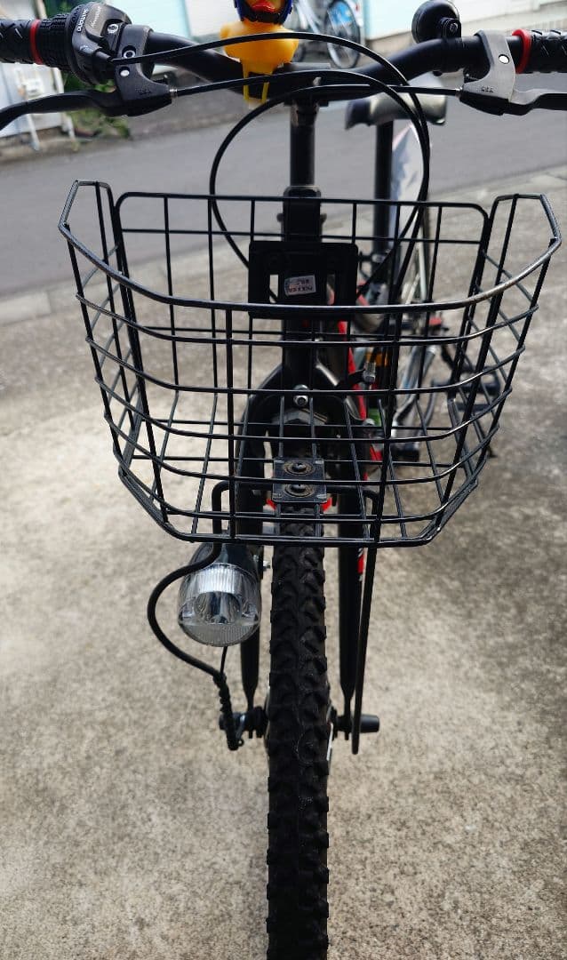 引き取り限定】 ジュニア用黒赤クロスバイク