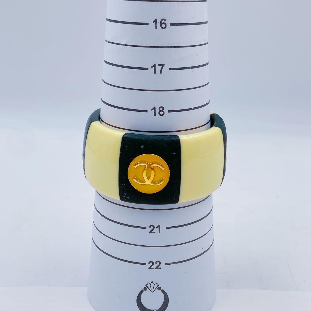 9EM102 CHANEL シャネル バングル ヴィンテージ ココ ストライプ
