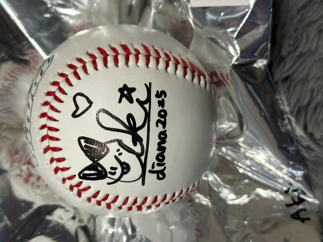 こ*た様 ベイスターズ　diana Aki 直筆サインボール 20th缶バッジ