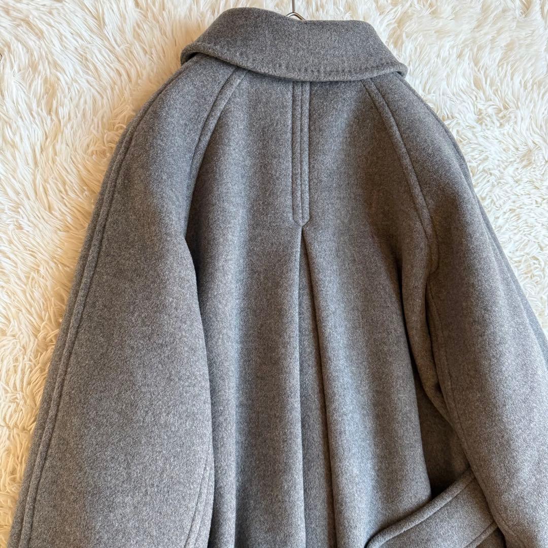 FRAY I.D フレイアイディー バルマカン ロングコート グレー カシミヤ混