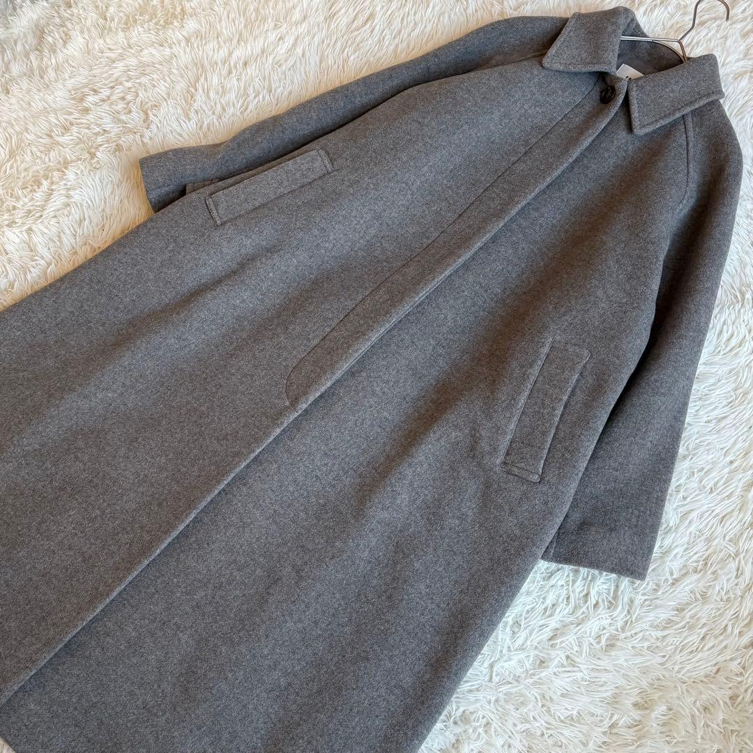 FRAY I.D フレイアイディー バルマカン ロングコート グレー カシミヤ混