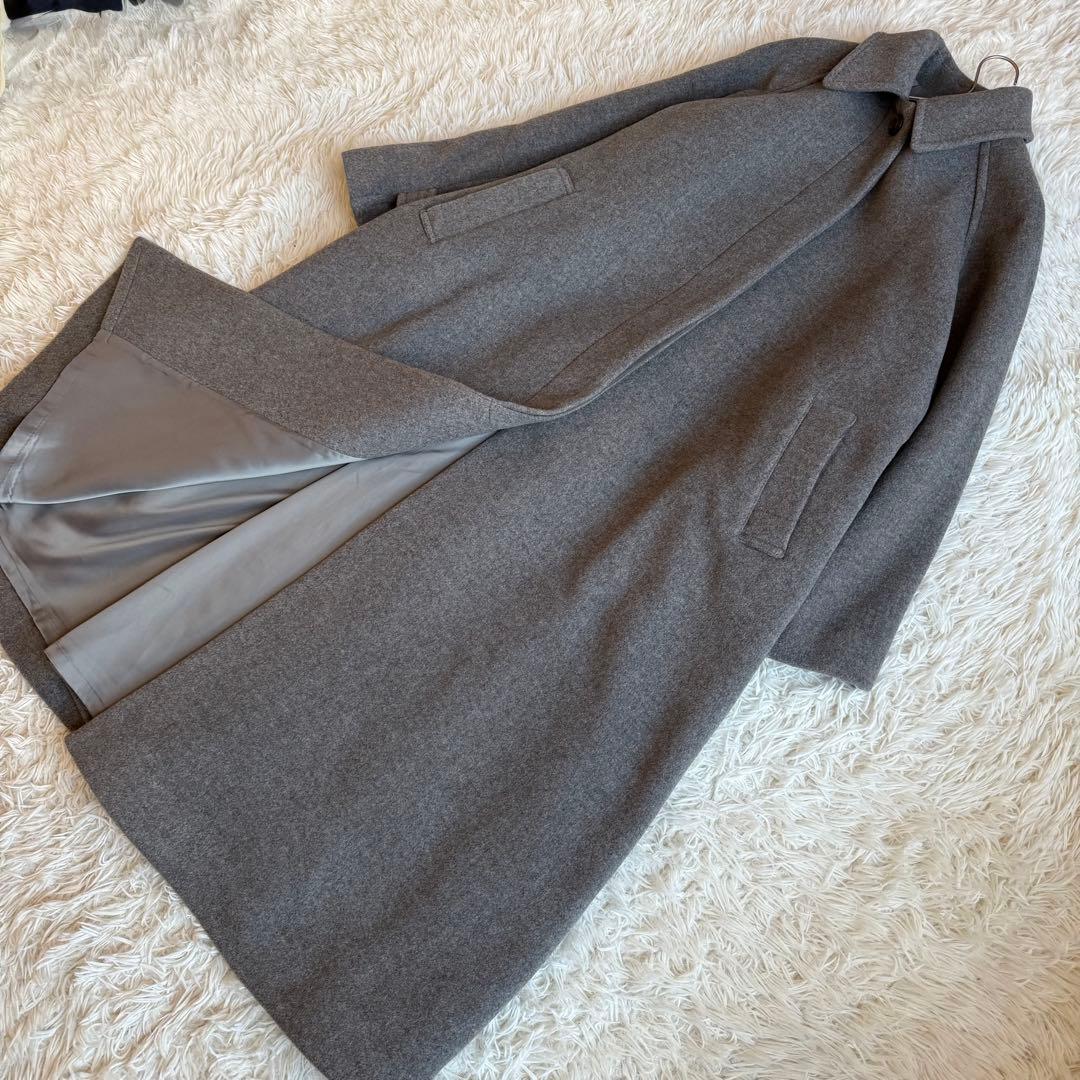 FRAY I.D フレイアイディー バルマカン ロングコート グレー カシミヤ混