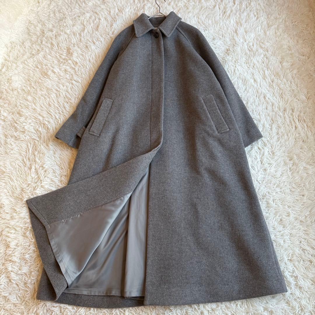 FRAY I.D フレイアイディー バルマカン ロングコート グレー カシミヤ混