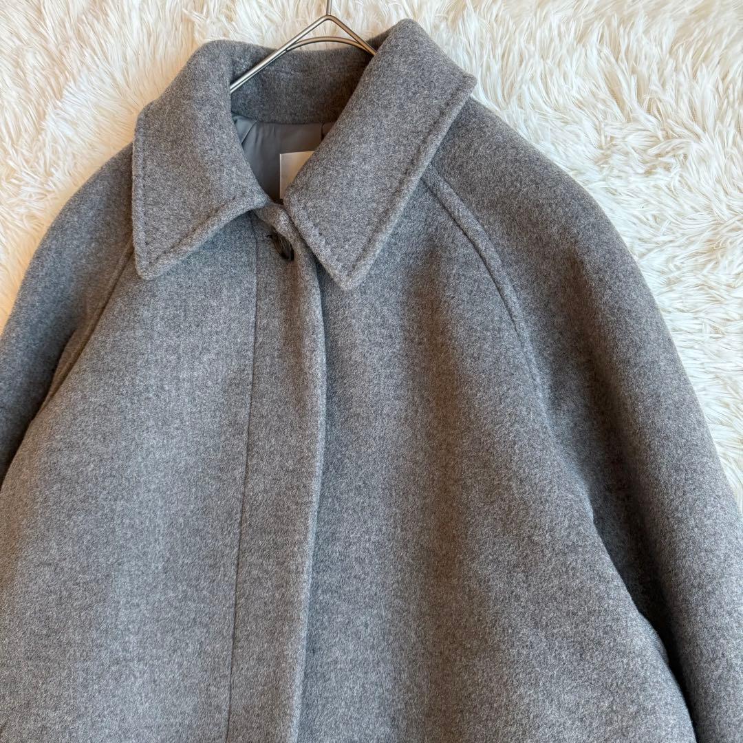 FRAY I.D フレイアイディー バルマカン ロングコート グレー カシミヤ混