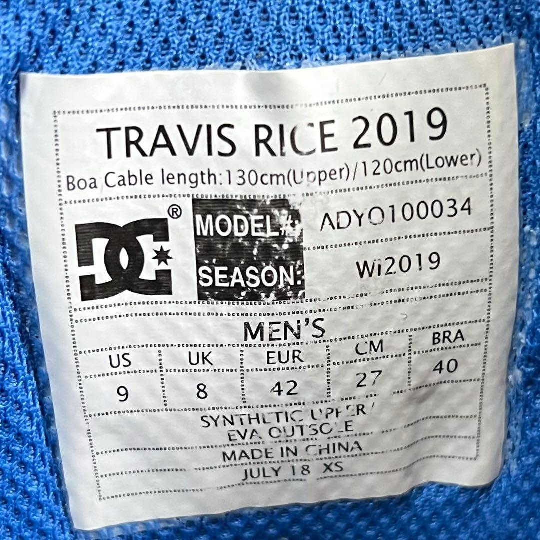 【即日発送】DC ディーシー スノボTRAVIS RICE2019 27.0cm
