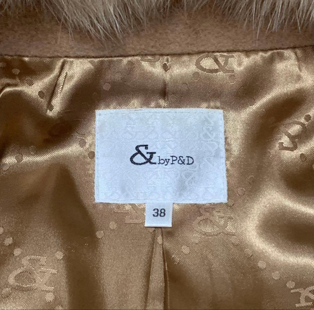 美品 PINKY&DIANNE ロングコート アン ゴラ フォックスファーM