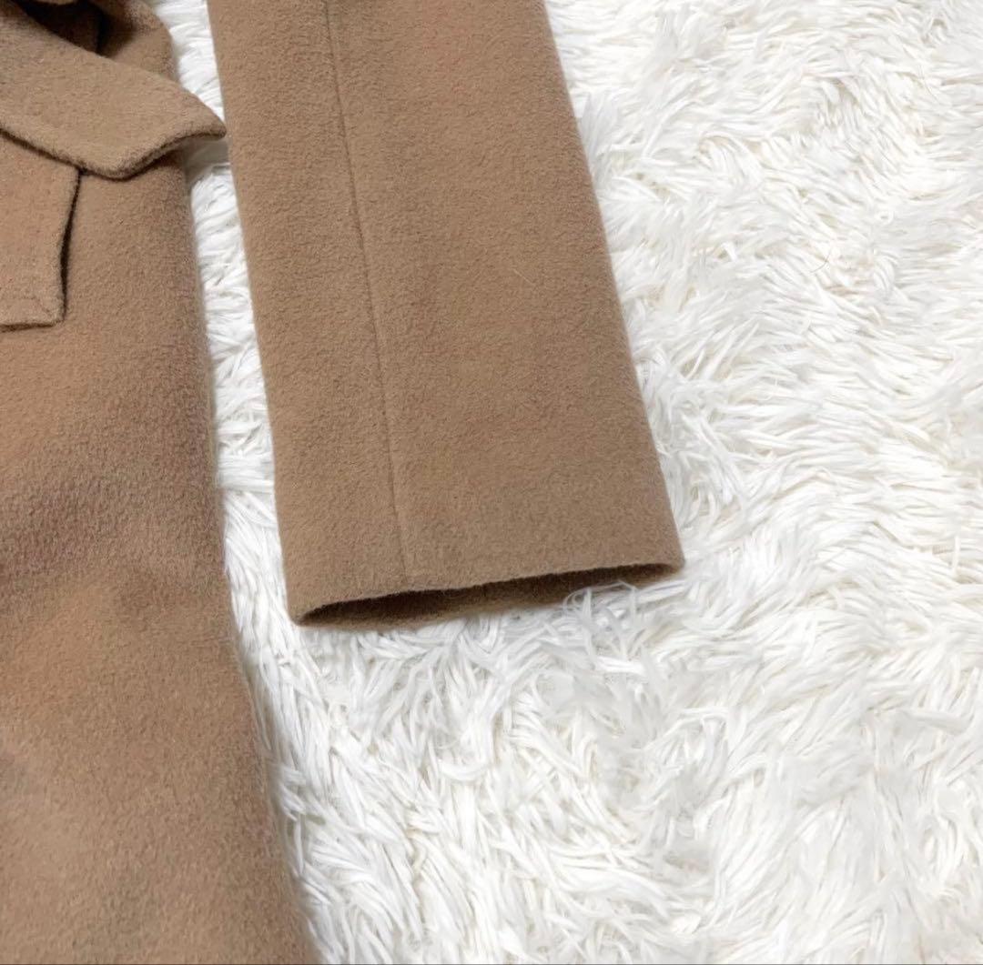 美品 PINKY&DIANNE ロングコート アン ゴラ フォックスファーM