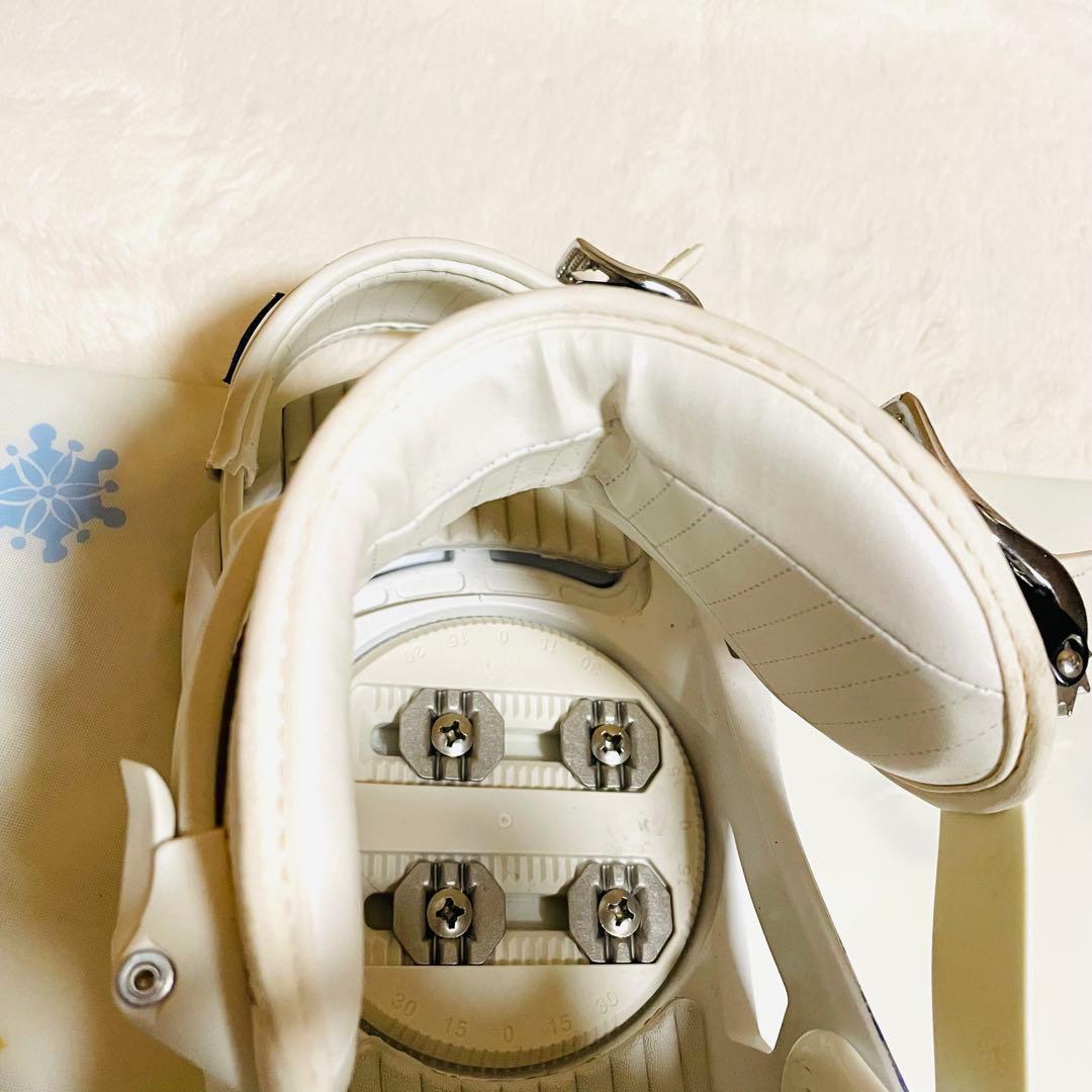 スノーボードビィンディングセット kissmark× k2 140×S 白