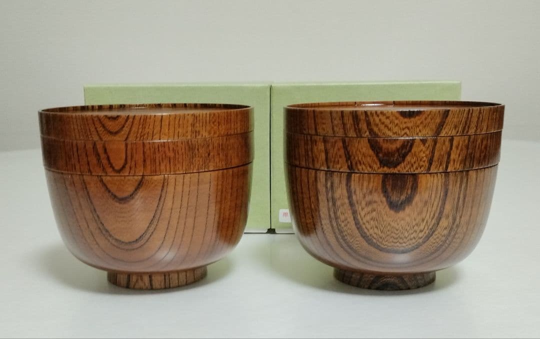 山中漆器 たに屋 欅ひとりぶん拭漆 2客 アウトドア 応量器 ミニマリスト