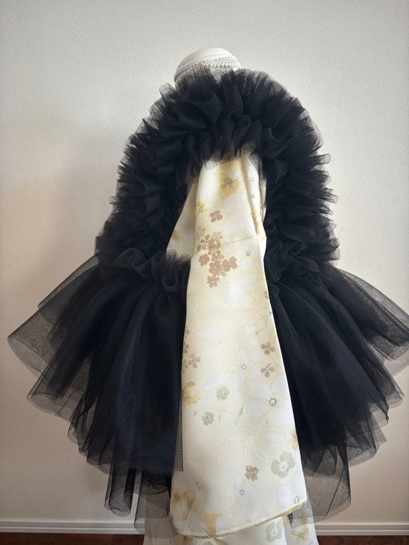 ブラック　チュール被布