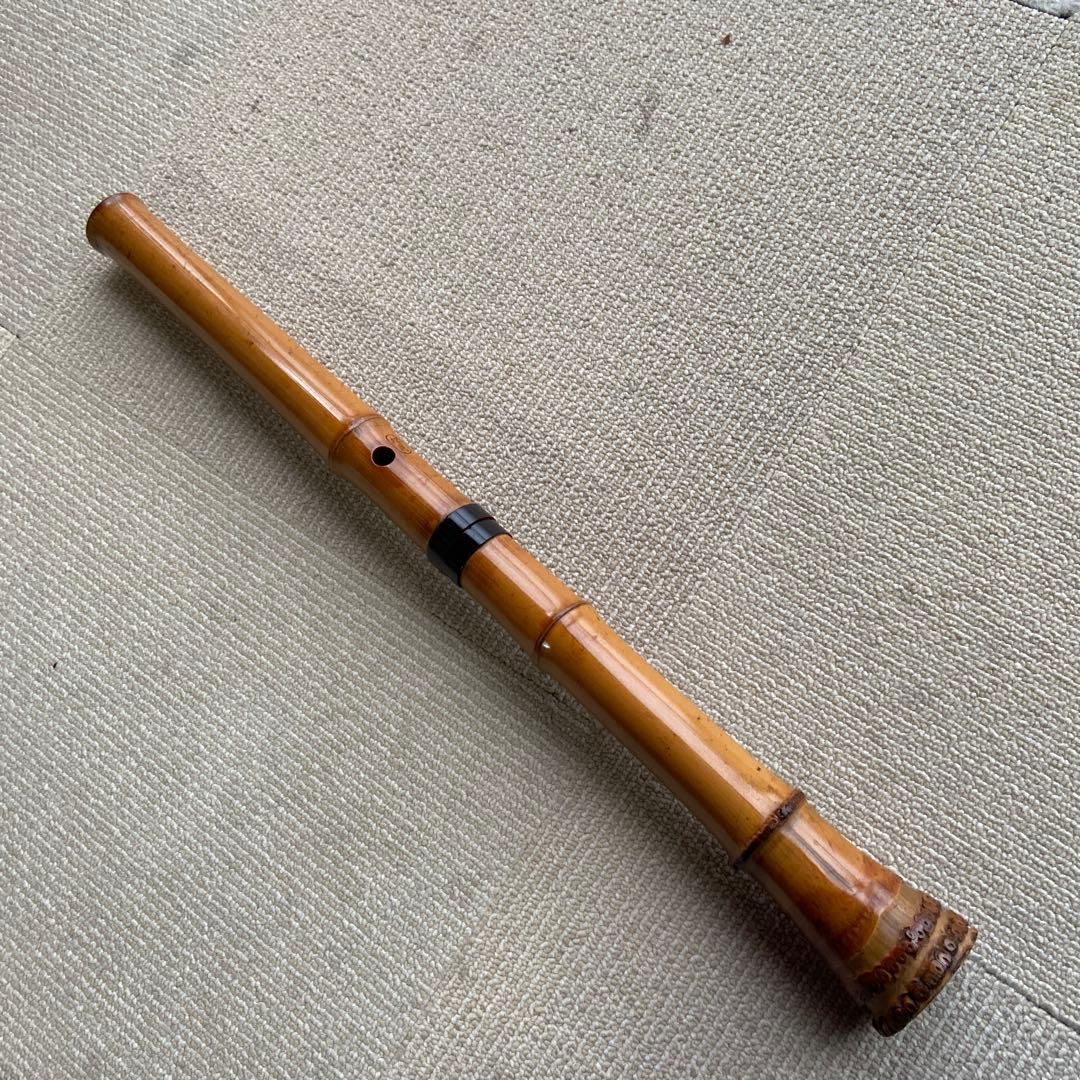 185尺八　一尺八寸管　銘　松月