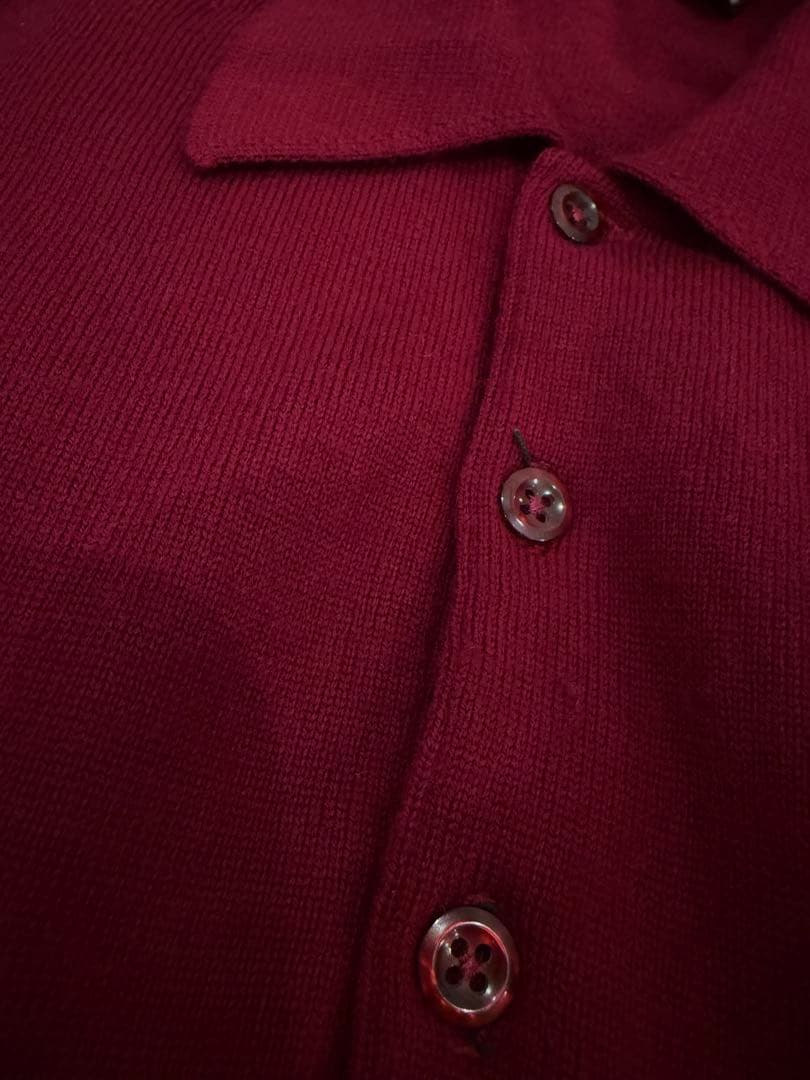 80s JHON SMEDLEY Verlana ウール ニットポロシャツ 42