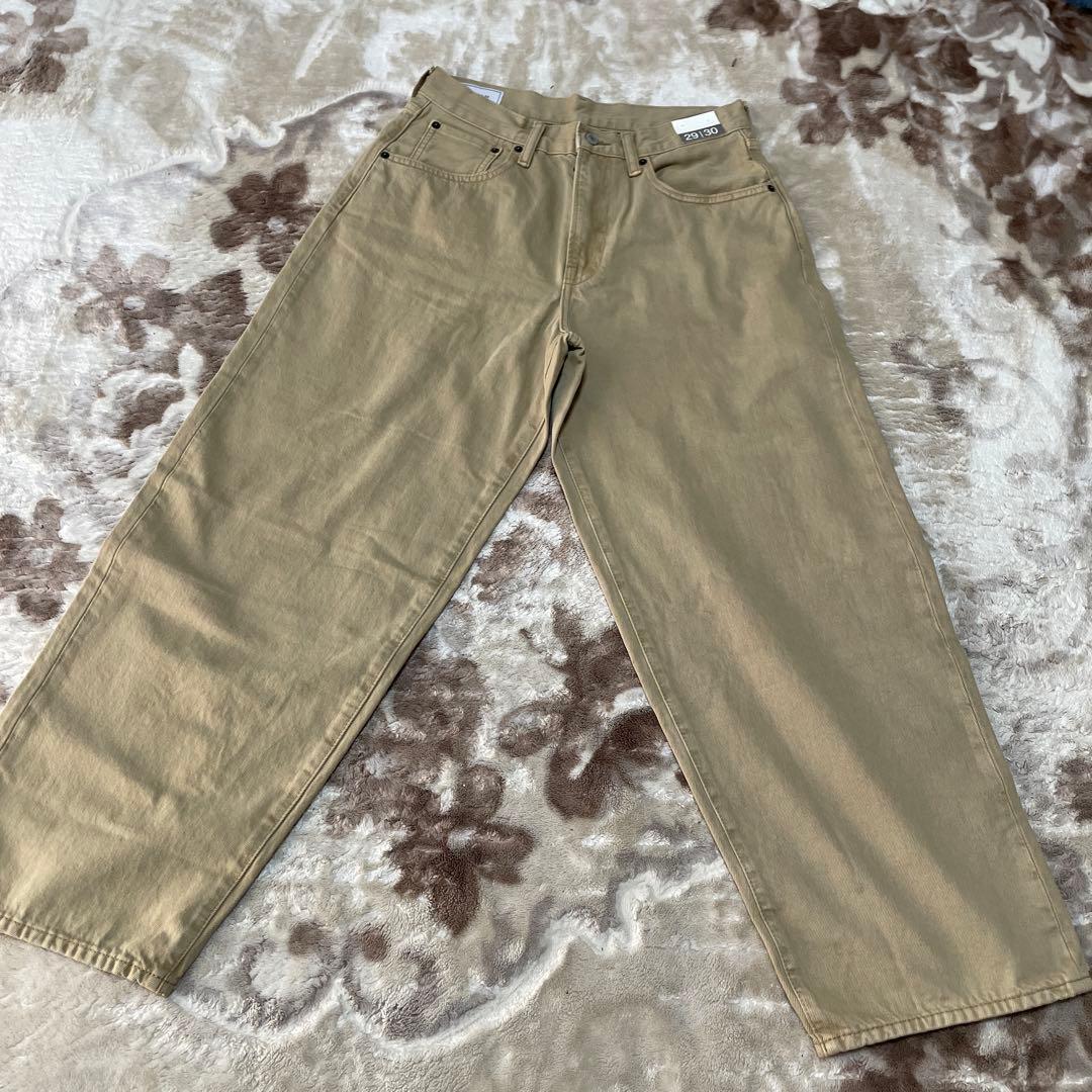 GAP ベージュ スーパーバギーデニム29/30 - メルカリ